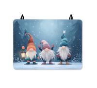 Gnomes Stove Top Cover for Electric Stove, Winter Festive Lantern Snowflakes Winter Blue Washable Cover for Glass Top Electric Cottage Kitchen Decor 28x20 Inch