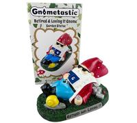 Gnometastic Gnomes - Retired and Loving It Garden Gnome Statue, Funny Garden Gnomes Decorations for Yard and Outdoor Lawn Ornament - 10in L x 5.5in H