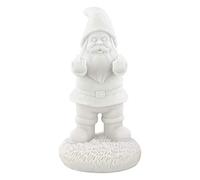 Gnometastic Gnude Gnomes - Unpainted Double Bird Garden Gnome Statue, 8.5in / DIY Paint Your Own Gnome - Funny Garden Gnomes to Paint for Adults, Outdoor or Indoor