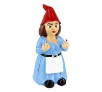 Gnometastic Mini Gnomes - 3.75in Lady Double Bird Middle Finger Gnome, Funny Garden Gnomes Decorations for Yard, Fairy Garden Accessories & Lawn, Small Naughty Female Gnome Statue Outdoor