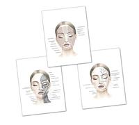 Gnosis Picture Archive Facial Anatomy Set of 3 Unframed Art Prints Medspa Esthetician Gift Wall Decor