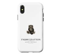 Gnothi Seauton Owl of Athena Greek Wisdom Maxim Case for iPhone X/XS