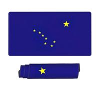GNQPWEE Large Office Computer Keyboard Mat Extended Gaming Mouse Pad 75 * 40cm Unique Alaska state flag Print