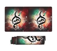 GNQPWEE Large Office Computer Keyboard Mat Extended Gaming Mouse Pad 75 * 40cm Unique Music Notes Print