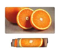GNQPWEE Large Office Computer Keyboard Mat Extended Gaming Mouse Pad 75 * 40cm Unique Orange Fruit Print