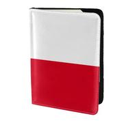 GNQPWEE Leather Passport Holder Cover Case Flag of The Czech Republic Print Eco-Friendly Genuine Leather Travel Essentials