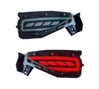 Gnshdg 3rd Third Brake Light 1 Pair Rear Bumper Light Fog Lamp Brake Turn Signal LED Reflector For Toyota For Fortuner SW4 2015 - - 2020(3 Functions,A Smoke Cover)