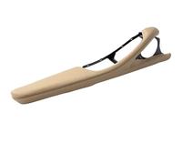 Gnshdg Car Internal Door Handle LHD RHD Interior Door Handle Armrest Genuine Leather Outer Frame Bracket Inner Door Panel Pull for BMW 5 Series F10 F11 Interior Door Armrest Handle(Beige)