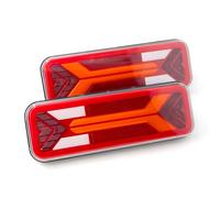 Gnshdg Taillight Assembly 2Piece 12V 24V LED Combination Tail Light Turn Signal Brake Rear Fog Lamp Waterproof For Trailer Truck Reflector Tail Light Lamp