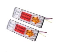 Gnshdg Taillight Assembly Car LED Tail Light Kits Waterproof 12V 24V Rear Turn Signal Lamp For RV Camper Trailer Truck Stop Boat Lighting Tail Light Lamp(2 Piece white cover)