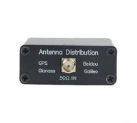 GNSS 1-to-4 Power Splitter for GPS Beidou GLONASS for galileo Signals - High Isolation Distribution Box with Inline Power Support 45x45mm
