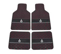 GNTHERF 4pcs Leather Car Floor Mats, for Mitsubishi Outlander PHEV 2016-2019 Custom Automotive Front Rear Row Carpet Set Waterproof NonSlip Anti-scratch Accessories,C