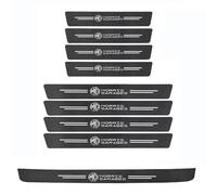 GNTHERF 9 Pcs Car Door Sill Protector Stickers, for MG MG4 EV XPower 2023 2024 2025 Carbon Fiber Anti-scratch Welcome Pedal Protector Inner Accessories