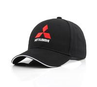 GNTHERF Car Baseball Caps, for Mitsubishi ASX Pajero sport Outlander Grandis Zinger Samurai Unisex Adjustable Cotton Cap Team Flat Casual Trucket Lightweight Summer Sun Hat,A