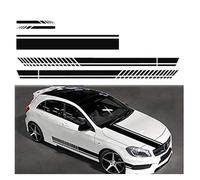 GNTHERF Car Body Side Stripes,for Ford C-Max 2017-2023 Universal Skirt Racing Stripe Graphic Sticker Sports Lower Door Panel Decal Decoration,A