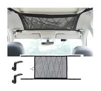 GNTHERF Car Ceiling Cargo Net Pocket, for Peugeot 301 107 T9 607 206 Rcz 4008 206 207 308S Mesh Roof Organizer Large Capacity Storage Nets Adjustable Double-Layer,B 90 * 65cm