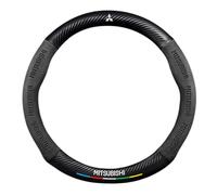 GNTHERF Car Steering Wheel Cover, for Mitsubishi Eclipse Cross 2018-2023 Carbon fiber Leather Anti Slip Soft Breathable Durable Steering Wheel Protector,B