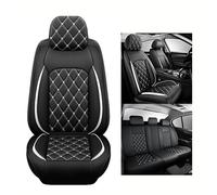 GNTHERF Leather Car Seat Cover Sets, for BMW IX1 2022-2024 (U11 BEV) Breathable Waterproof Comfortable Car Seat Interior Protect Accessories,C Black white