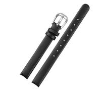 GNUFOPI Compatible With CK K43231 K43232 K43235 K43236 Leather Watch Strap Waterproof Sweat-Proof Soft Comfortable Women Arc Mouth Watchband(Black(YG)-Steel)