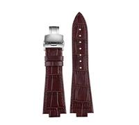 GNUFOPI Leather Strap Compatible With Tissot PRX Strap 1853 T-CLASS PRX Stainless Steel Strap T137.407 Watchband Bracelet Belt(17-Brown)