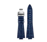 GNUFOPI Leather Strap Compatible With Tissot PRX Strap 1853 T-CLASS PRX Stainless Steel Strap T137.407 Watchband Bracelet Belt(17-Blue)