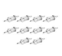 GNURBDILFO 10X Universal Chrome Glass Petrol Crude Oil Engine Inline Filter 5/16 inch 8mm Silver for Motorcycles