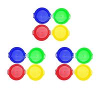 GNURBDILFO 12PCS Stop Sand Sifter Sieves Toy for Sand Beach 12 Pack Set Red Blue Yellow Green for Children Kids Toy