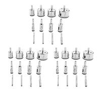 GNURBDILFO 36Pcs Diamond Drill Bits Glass Tile Hole Saw Bits Set, Hollow Core Drill Bits, Extractor Remover Hole Saws for Glass