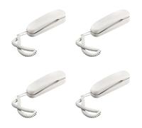 GNURBDILFO 4X Wired Wall Phone, Hotel Small Phone, Suitable for Home/Bathroom/School/Office Fixed Wall Phone, White