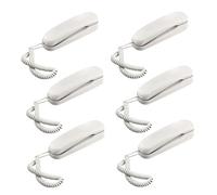 GNURBDILFO 6X Wired Wall Phone, Hotel Small Phone, Suitable for Home/Bathroom/School/Office Fixed Wall Phone, White
