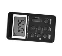 GNURBDILFO Portable FM Radio with Rechargeable Battery Enjoy on-the-Go Listening with Earphones and Digital Display