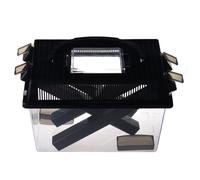 GNURBDILFO Reptile Cricket Keeper, Transparency Cricket Pen with Tubes, Insect Keeper for Bearded Dragon Gecko Lizards Chameleon