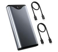 GNURBDILFO USB3.2 Gen2 Type-C Dual Bay SSD Enclosure for M. 2 NVMe Drives 10Gbps/5Gbps Up to 8TB