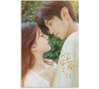 Gnvkd Ecbxz Chinese TV Drama Poster Hidden Love Canvas Painting Zhao Lusi and Chen Zheyuan Prints Modern Wall Art For Home Decor Picture 50x70cm No Frame