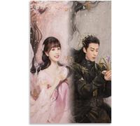 Gnvkd Ecbxz Chinese TV Drama Poster Love Between Fairy and Devil Canvas Painting Wang Hedi Prints Modern Wall Art for Home Decor Picture 50x70cm No Frame