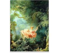 Gnvkd Ecbxz Jean Honore Fragonard Poster Famous Painting The Swing Wall Art Classical Landscape Prints Modern Canvas Home Wall Decor Pictures 60x80cm No Frame