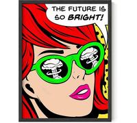 Gnvkd Ecbxz Roy Lichtenstein Poster The Future is Bright Canvas Wall Art Pop Art Prints Modern Painting For Living Room Home Decor Pictures 40x60cmx1 No Frame