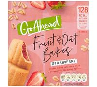Go-Ahead 6 Fruit & Oat Bakes 210g | Soft Baked Oat Bars with Fruit Filling | Delicious Breakfast & Snack Bars (Strawberry)