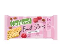 Go Ahead Biscuit Bars Raspberry Crispy Fruit Slices, 4 Individually Wrapped Packs with 3 Slices in Each, 174 g (Pack of 22)