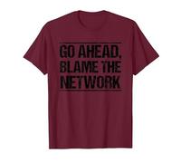 Go Ahead Blame The Network T-Shirt, Men, Burgundy, 3X-Large