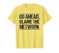 Go Ahead Blame The Network T-Shirt, Men, Lemon Yellow, 3X-Large
