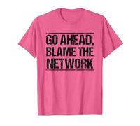 Go Ahead Blame The Network T-Shirt, Men, Pink Heather, 3X-Large