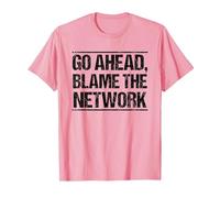 Go Ahead Blame The Network T-Shirt, Men, Pink, Medium