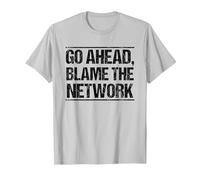 Go Ahead Blame The Network T-Shirt, Men, Silver Grey, 3X-Large