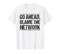 Go Ahead Blame The Network T-Shirt, Men, White, 3X-Large