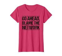 Go Ahead Blame The Network T-Shirt, Women, Red Heather, X-Large