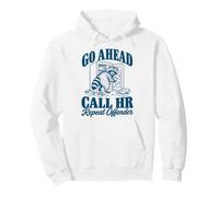 Go Ahead Call HR Break Room Raccoon Vintage Coworker Pullover Hoodie