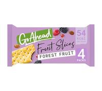Go Ahead Crispy Fruit Slices Snack Bars 4 x 43.6g | Fruity Crispy Biscuit Bars | Low Calorie Snack Multipack | All Flavours (Forest Fruit)
