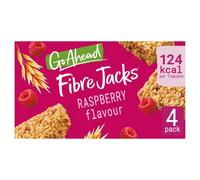Go Ahead FibreJacks Raspberry Flapjacks, 118.9 g (1 Pack of 4 Flapjacks)