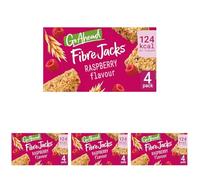 Go Ahead FibreJacks Raspberry Flapjacks, 118.9 g (4 Pack of 4 Flapjacks)